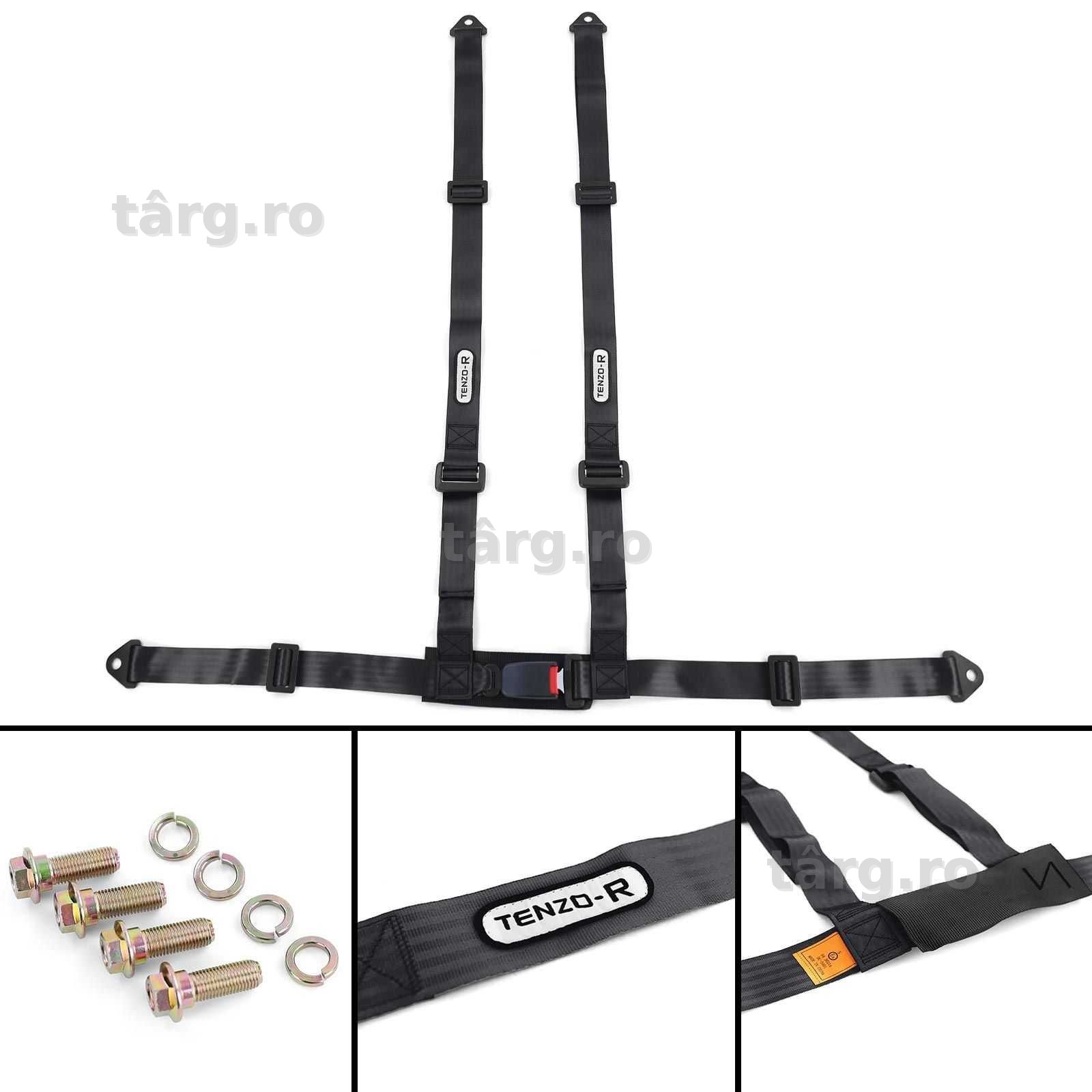 Centura de siguranta 4 puncte Negru Tenzo-R