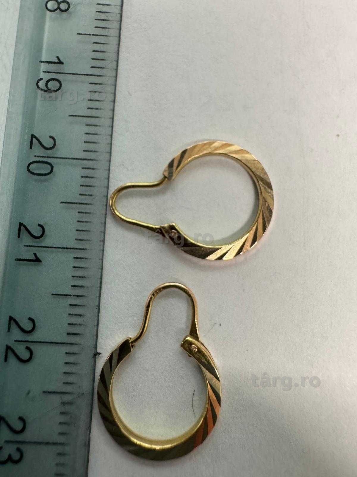 Cercei din aur 14k (70122.1/ 10 Pacurari 1) garantie 2 ani! 5