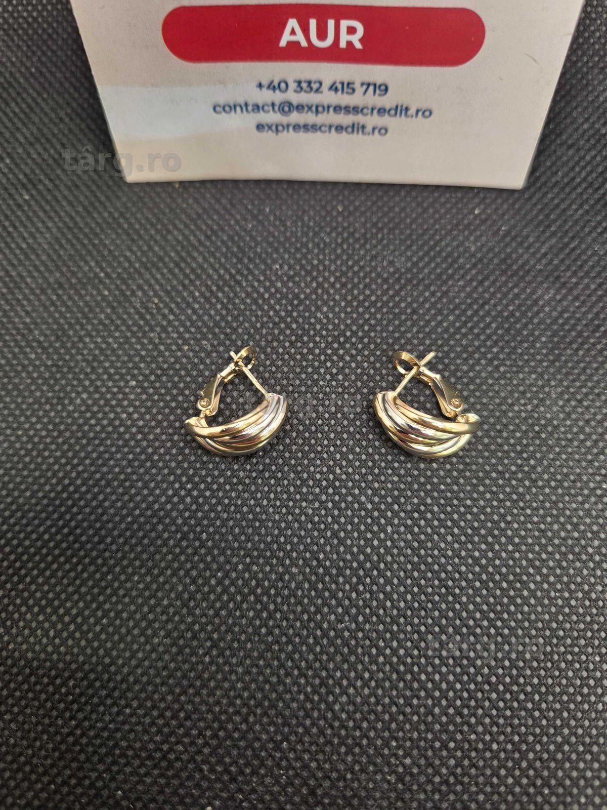 Cercei aur 14K 2.72g (50030.2 Ag11 Piata Nicolina) Garantie 2 ani! 3