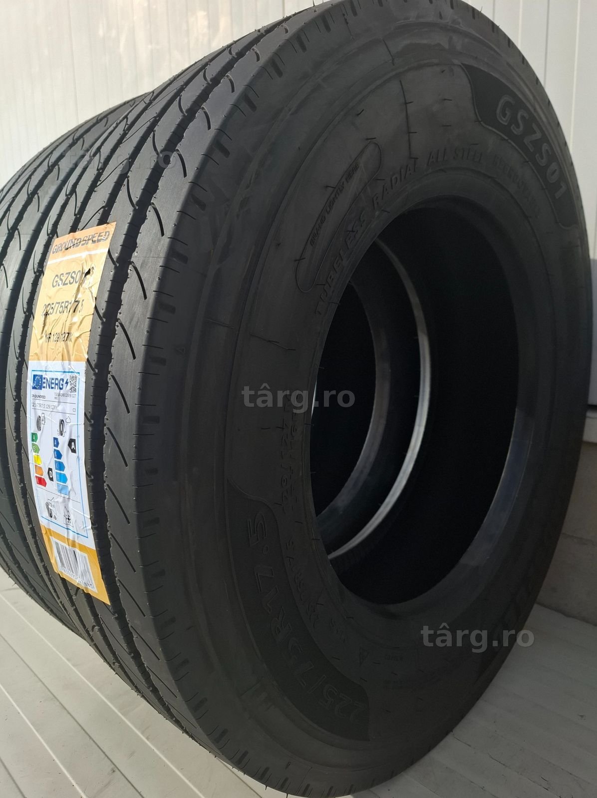 225/75 R17.5, 129M, GROUNDSPEED 16PR, Anvelope directie M+S 5