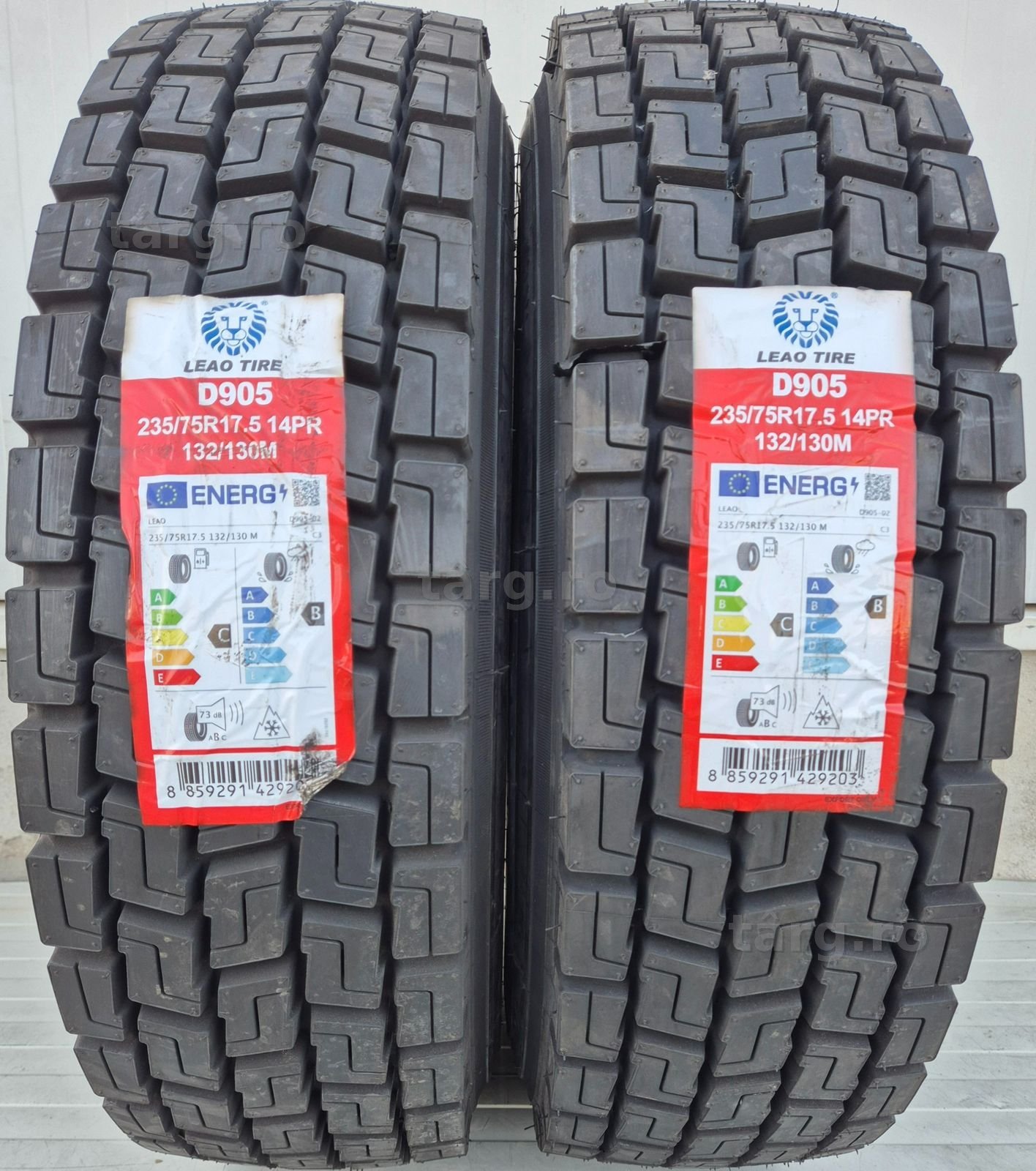 235/75 R17.5, 132M, LEAO D905 14 P.R., Anvelope tractiune M+S