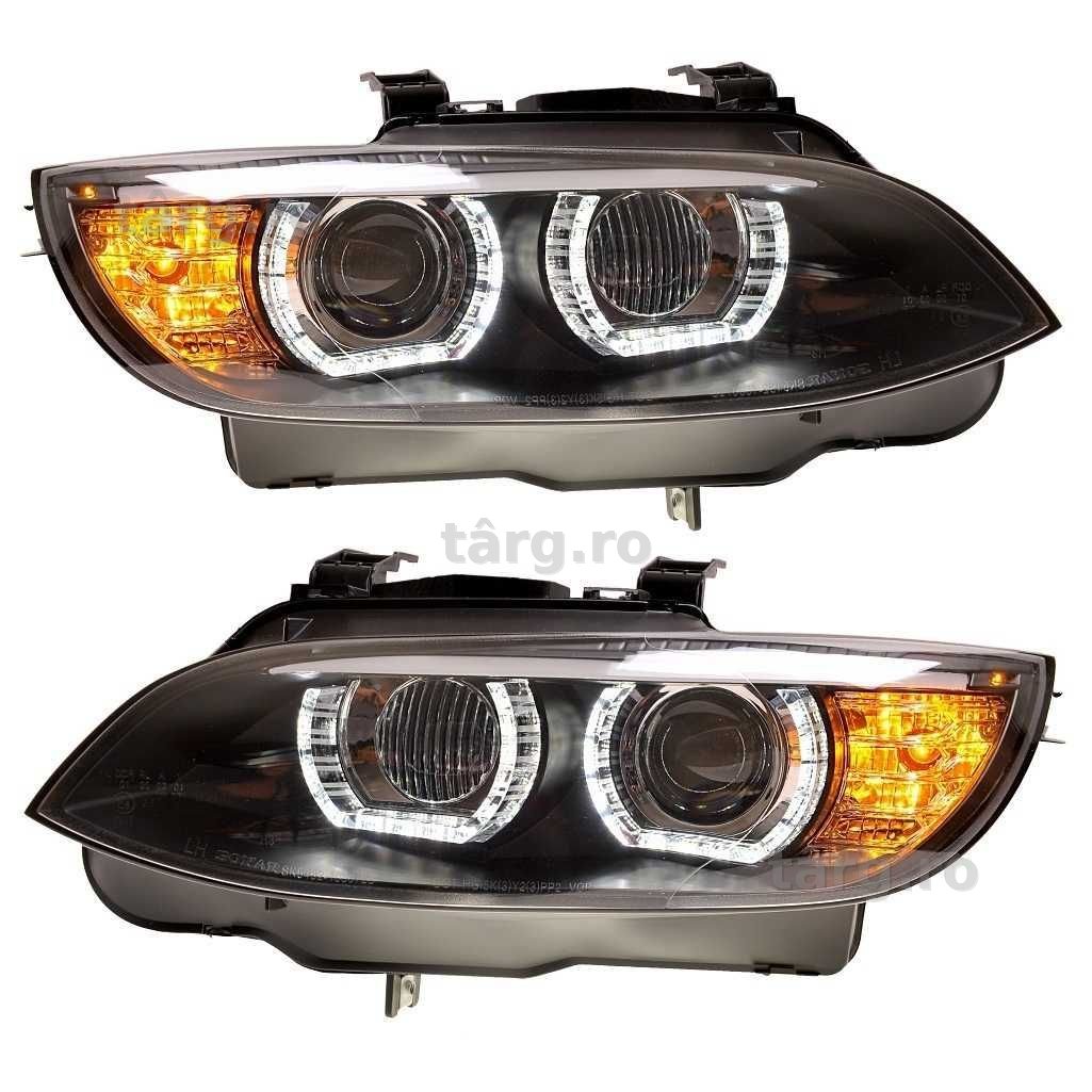 Faruri angel eyes 3D BMW SERIA 3 E92 E93 06/2006 - 02/2010 cu Xenon