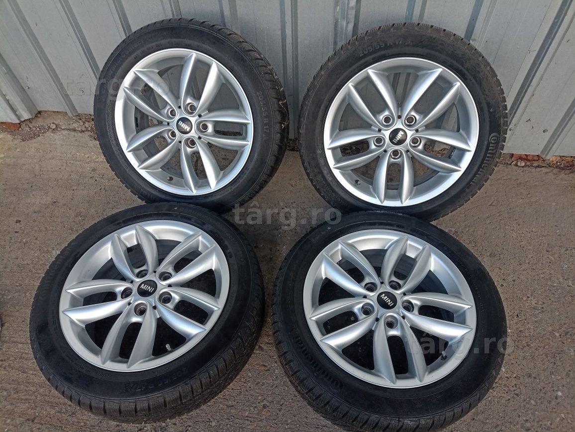 4 jante originale Mini R17 echipate de iarna Continental 205/55 R17