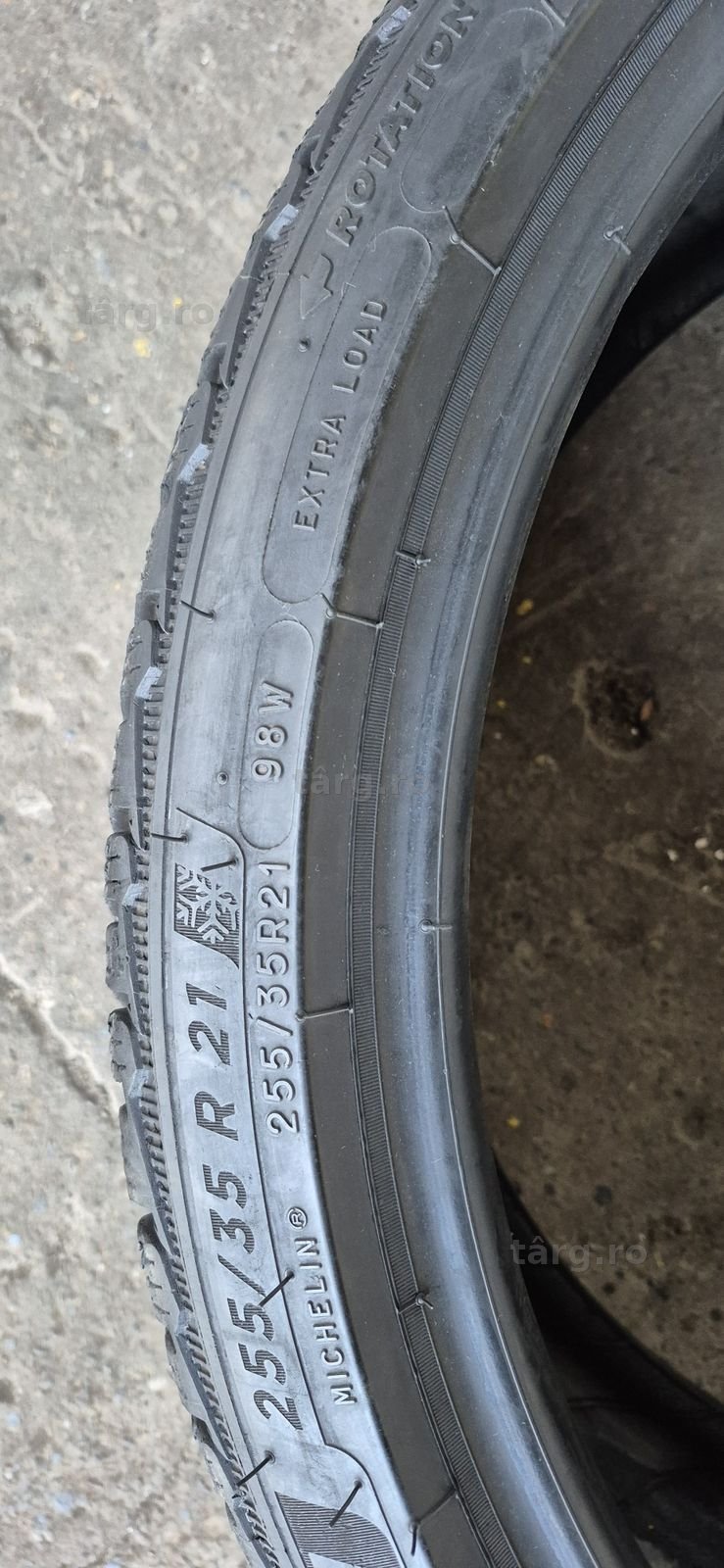 4 anvelope iarna Michelin,fata 255/35/21,spate 295/30/21.Pret/bucata 6