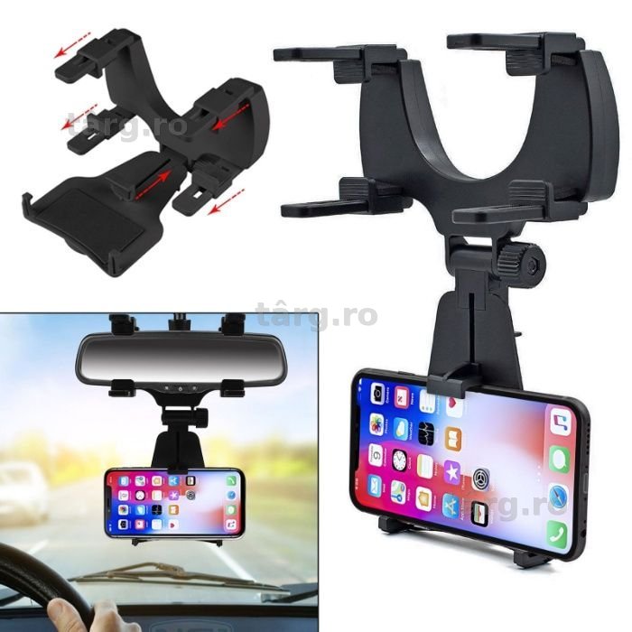 Suport telefon cu prindere la oglinda