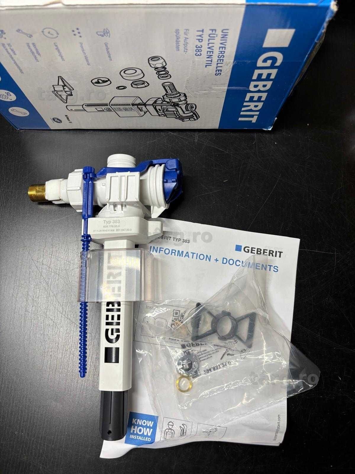 Robinet cu plutitor Geberit tip 383 pentru rezervor
