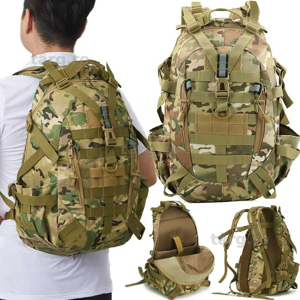 Rucsac tactic militar 30L impermeabil 800D Oxford sistem MOLLE