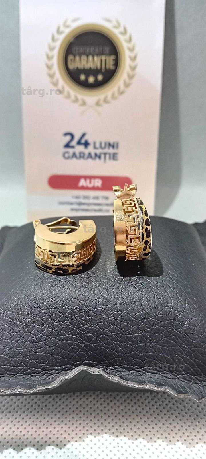 Cercei Aur 14K (Ag18 Tutora b.28527) Garantie 2 ani! 2