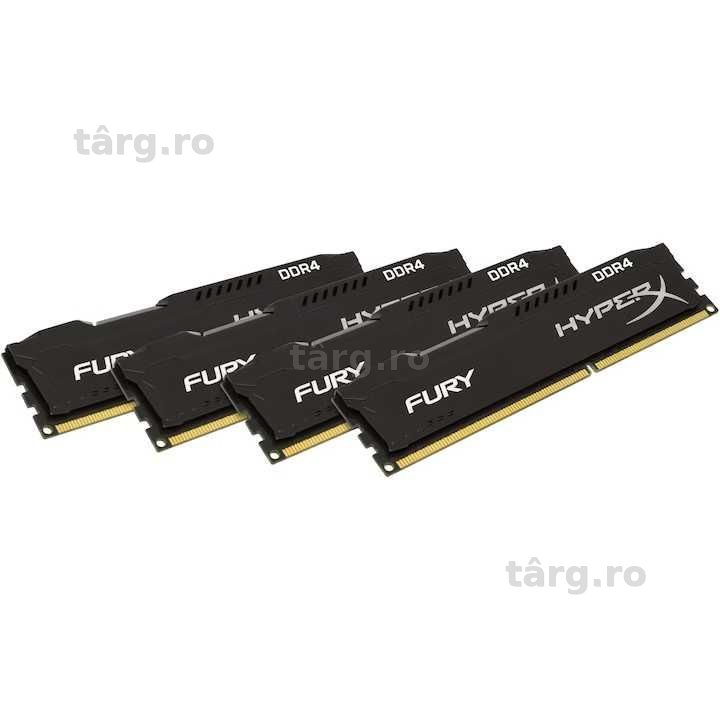 Memorie HyperX FURY Black 32GB, DDR4, 2666MHz, CL15, 1.2V, kit 4x8GB