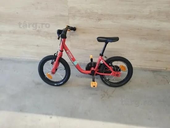 Bicicletă 2 în 1 Discover 500 14" roșu copii - (SecondHand) Decathlon