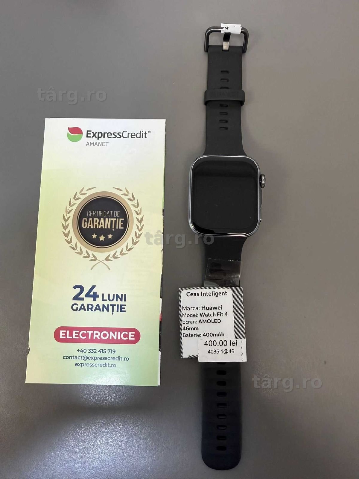 [AG46] Ceas smart Huawei fit4 b.4085 Garantie 2 ani