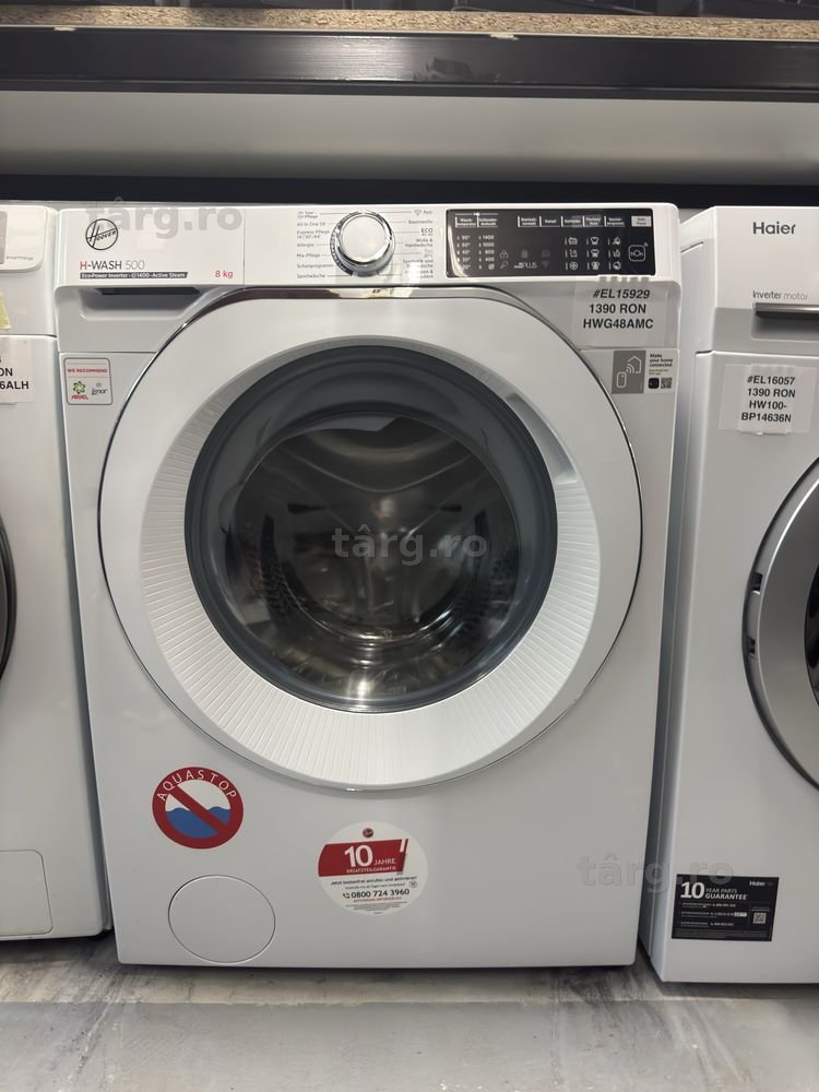 Masina de spalar rufe 8 kg Hoover H-WASH 500 HWG48AMC