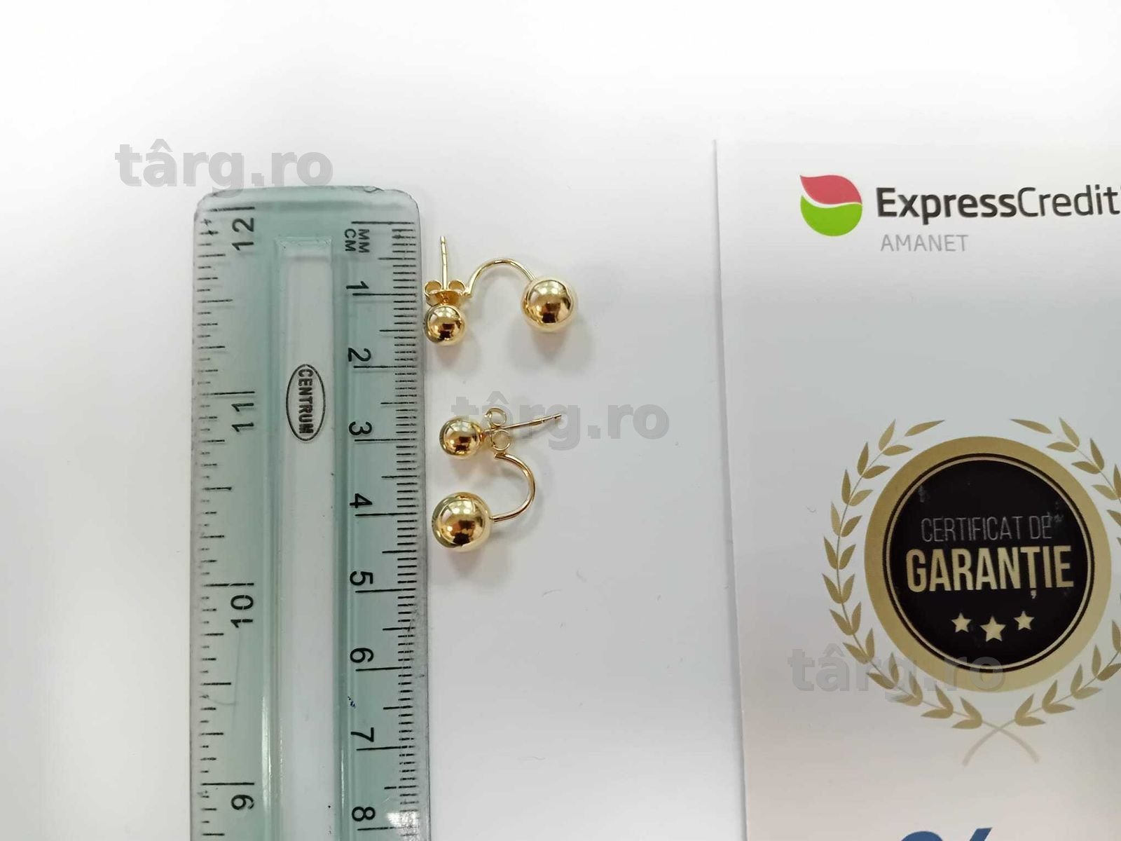 (Ag33) Cercei Aur 14K/Garantie 2 ani 3