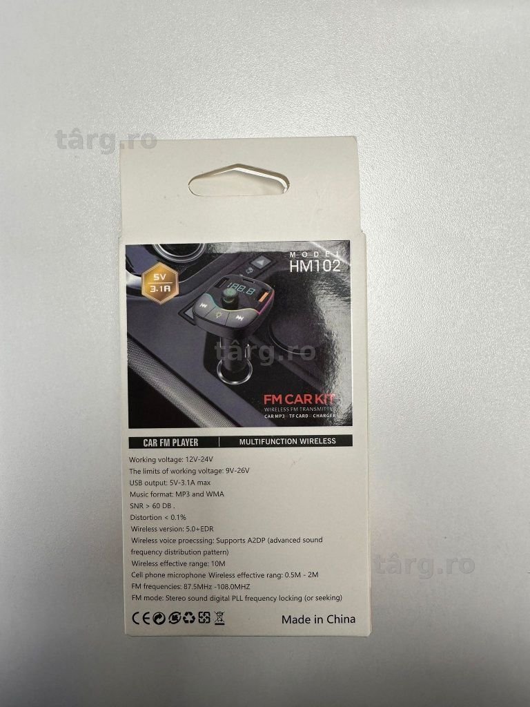 Modulator FM / Transmitator auto pentru muzica MP 3 PLAYER 2