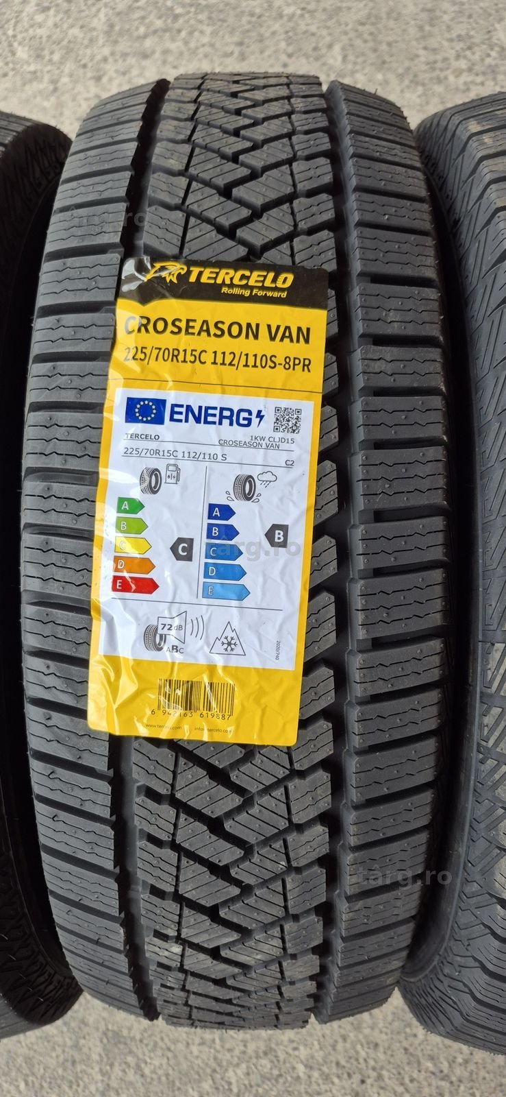 4 anvelope M+S noi Tercelo,dimensiune 225/70/15C,dot 2025.Pret/bucata 3