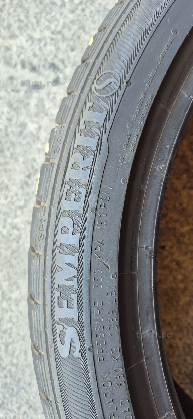 4 anvelope vara ca noi Semperit,fata 225/40/18,spate 255/35/18.Pretul este pe bucata. 3