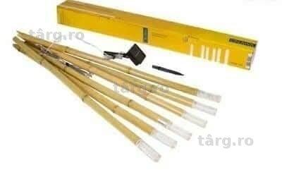 Lămpi solare de gradina din bambus set 6 bc