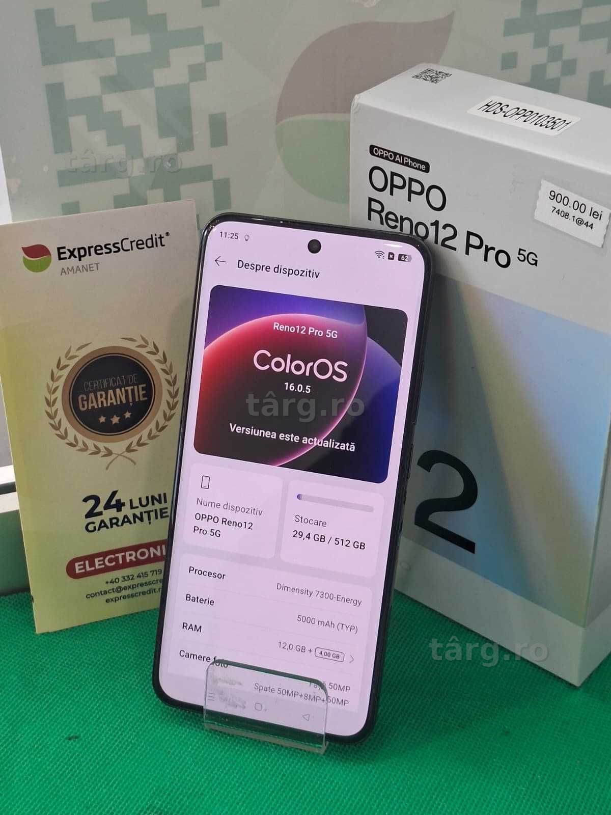 Oppo Reno 12 Pro 5G 12/512 Gb (Ag44 B7408) - Garantie 2 ani!
