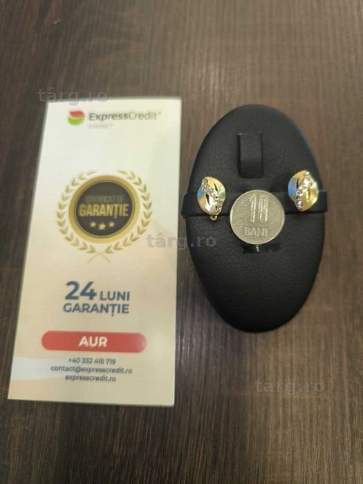 Cercei aur 14k 3,08 grame (AG24 Harlau b.45373.2) - Garantie 2 ani! 5
