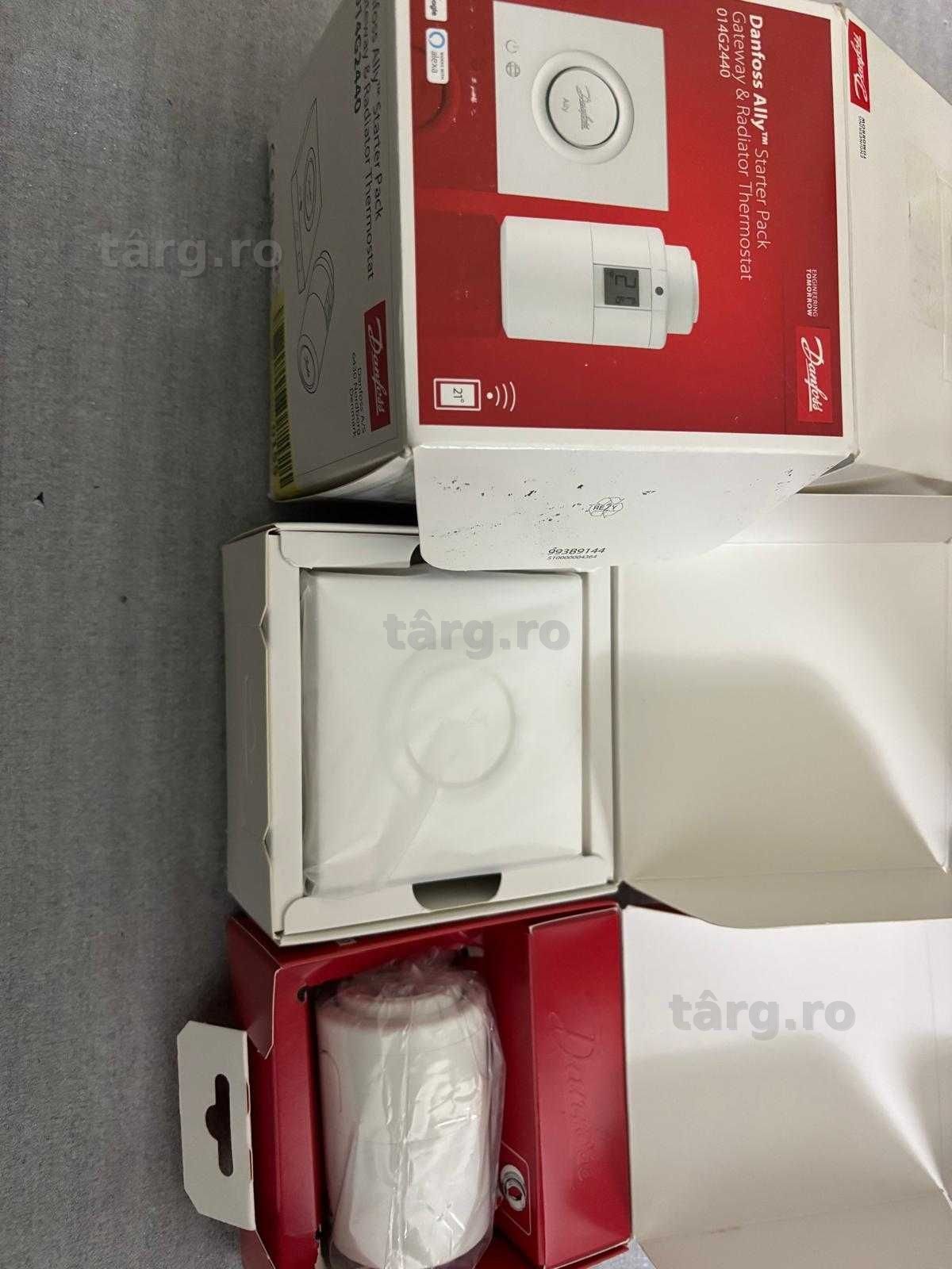 Termostat inteligent Danfoss 014G2440 Ally, pachet de pornire, alb,