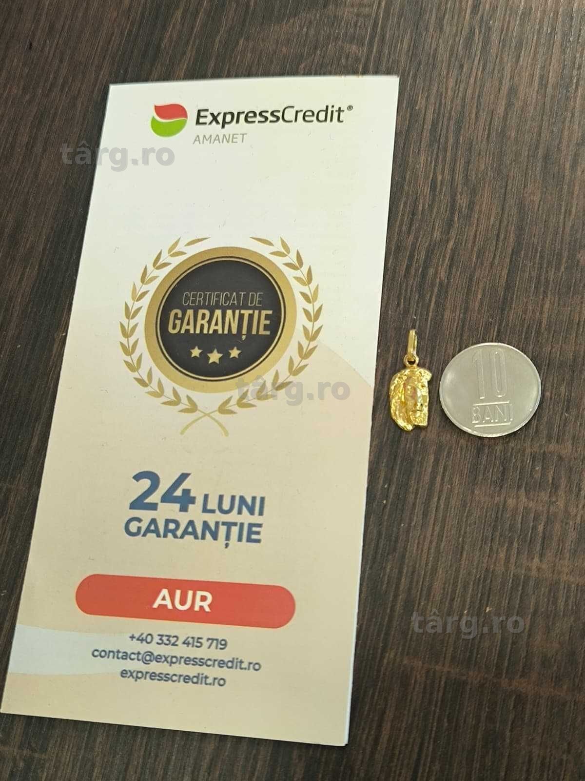 (Ag24 Harlau B.45255.3) Pandantiv aur 18K 0,76gr - Garantie 2 ani! 4