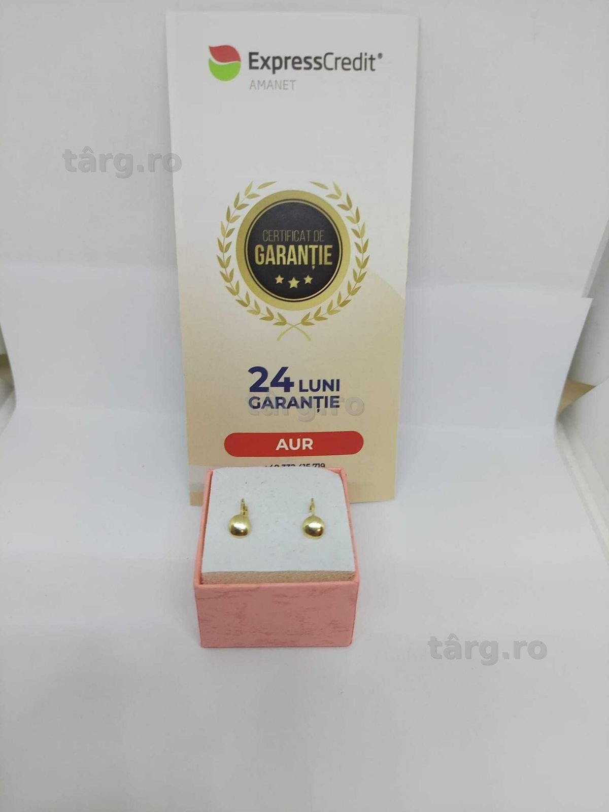 Cercei aur 14k 0.9 gr [35472.2/30 Pacurari 2] Garantie 2 ani!