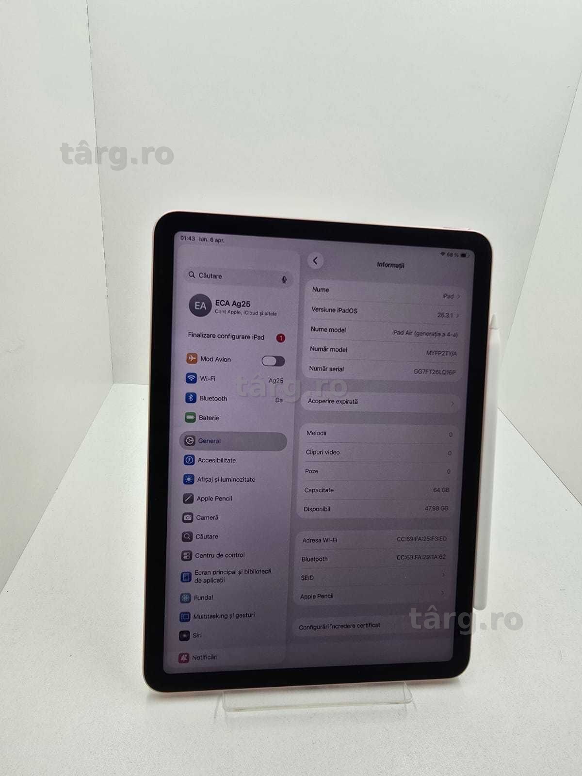 Ipad Air 4th Gen 2020 (Ag25 Belvedere B.42464)-Garantie 2 Ani! 2