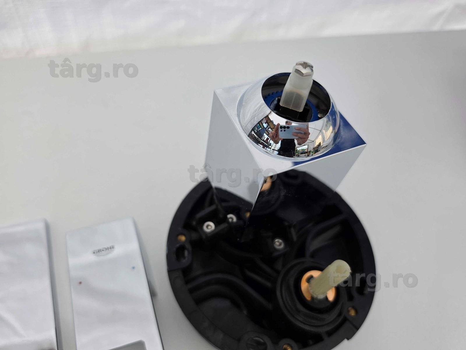 Baterie cada / dus incastrata Grohe Eurocube, patrata 4