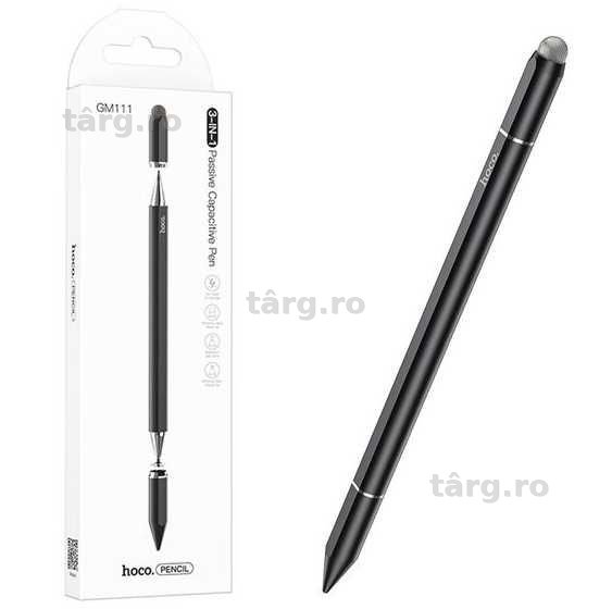 Stylus 3 in 1 Hoco, Smartphone si Tableta, Pix digital Touch, Negru 3
