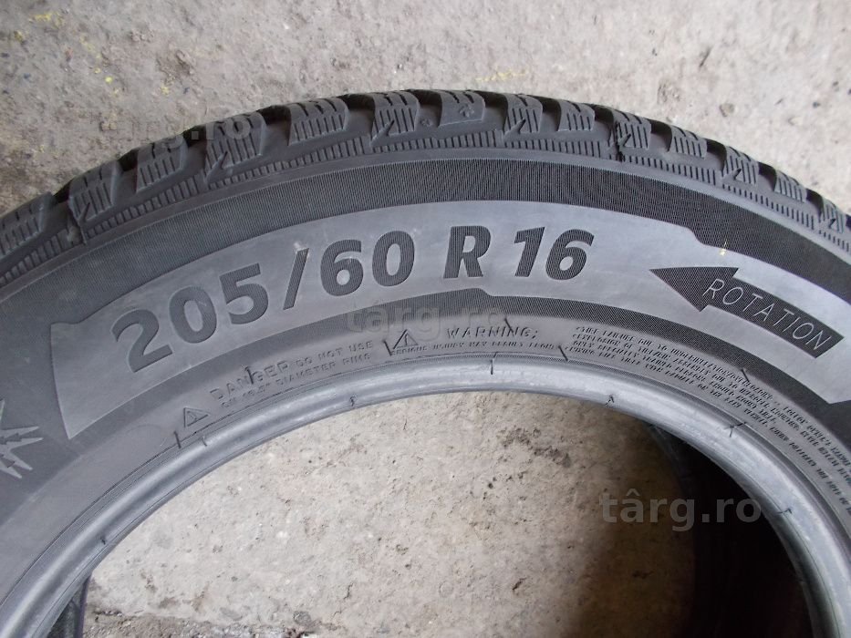 4 anvelope iarna Michelin 205 60 16 profil 7,5 mm 5