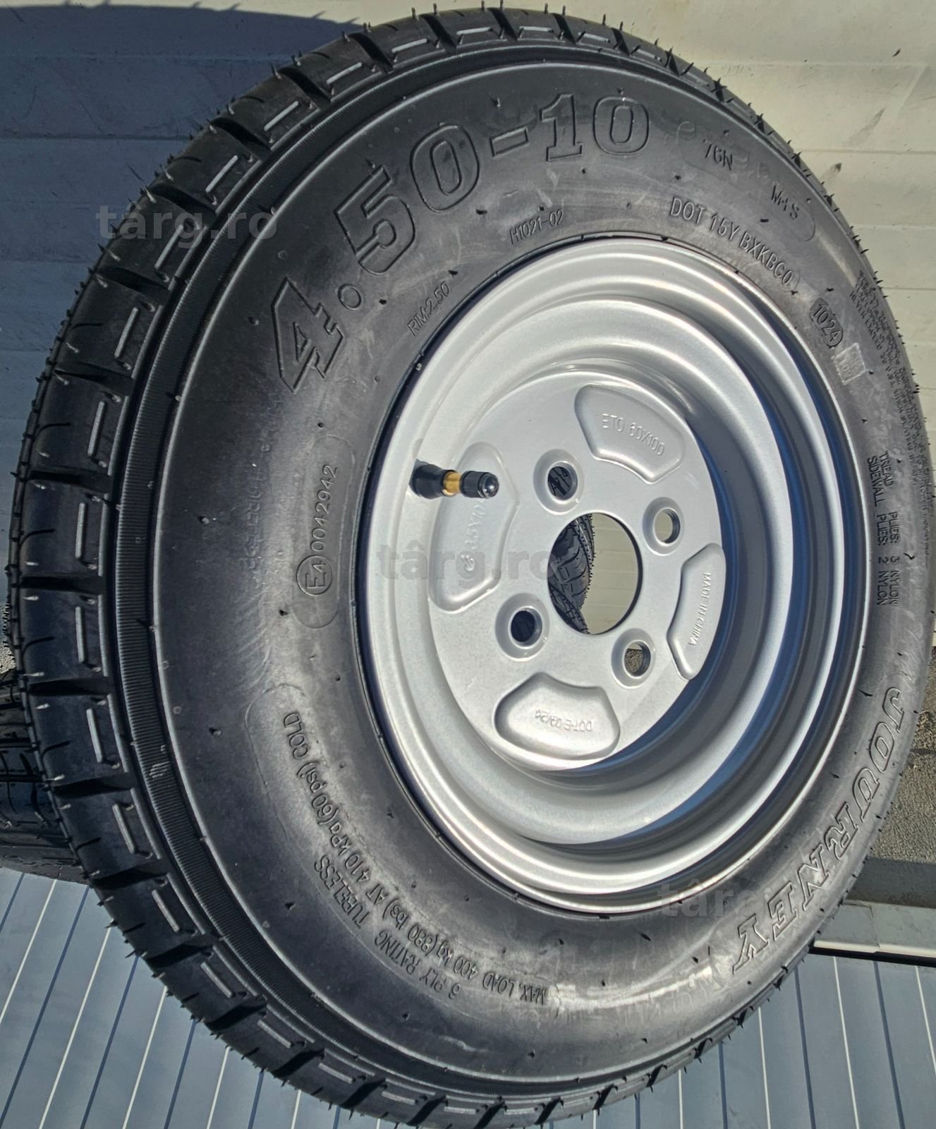 Roata completa remorca 4.50-10 Anvelopa JOURNEY M+S pe Janta 3.5x10