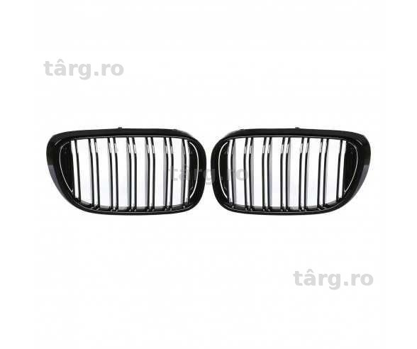 Grile Nari Duble BMW G11 G12 NFL 2015-2020, Non-Facelift, Negru Lucios