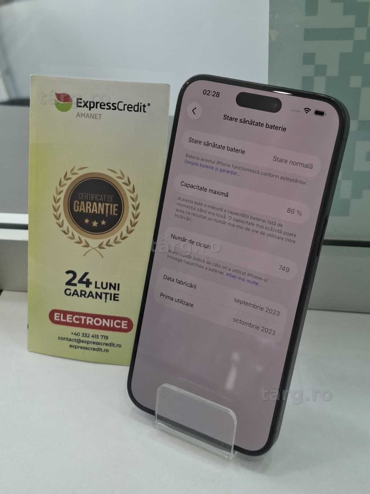 Iphone 15 Pro Max 256GB 86% baterie(AG44 B:7519)-garantie 2 ani! 2