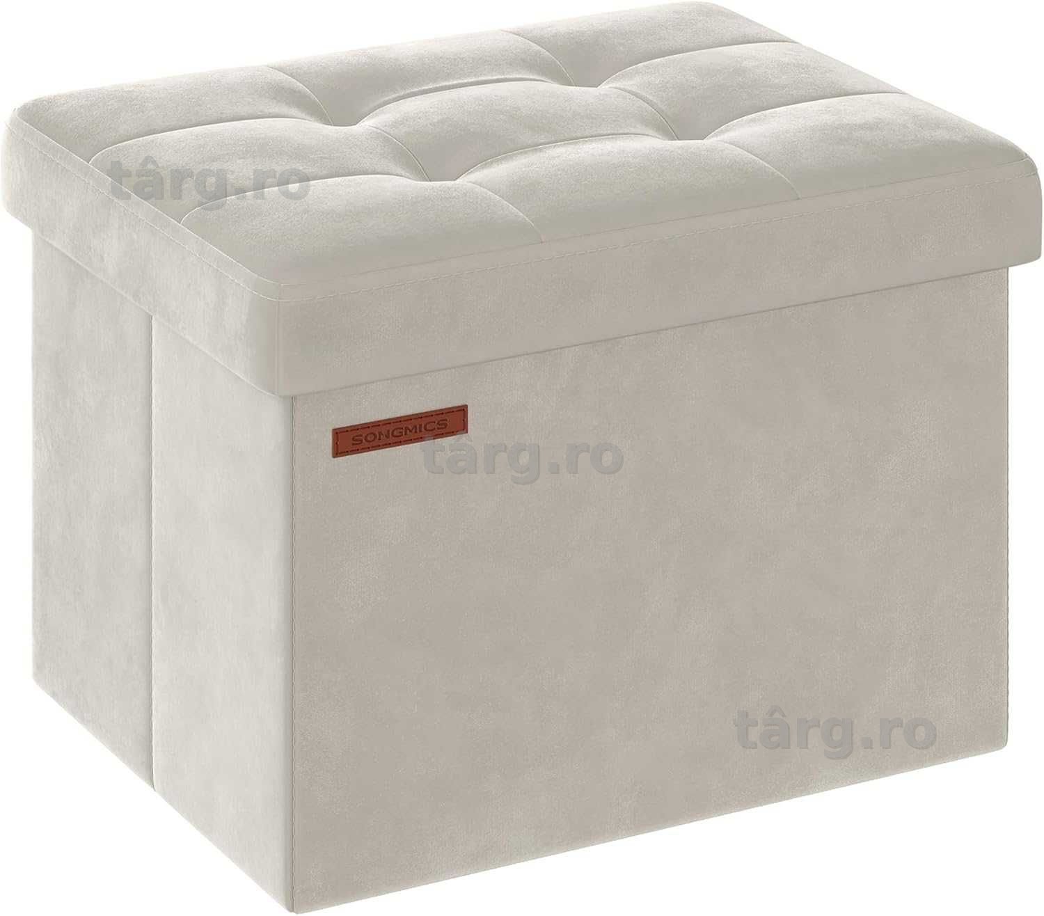 Banca depozitare Songmics, 31 x 41 x 31 cm, crem