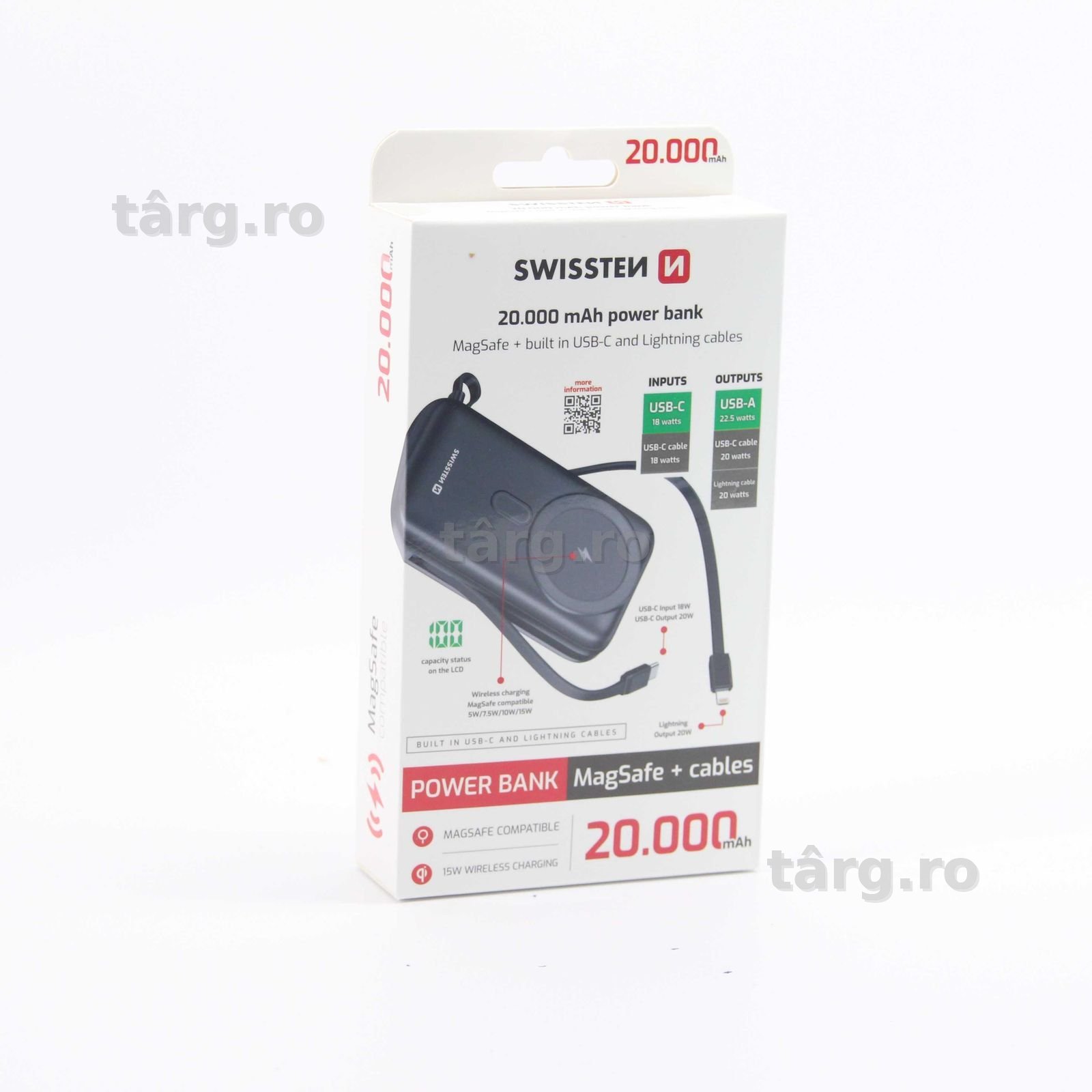 Baterie Externa Swissten - 20.000 mAh - OBIECT SIGILAT - Amanet FRESH Galati