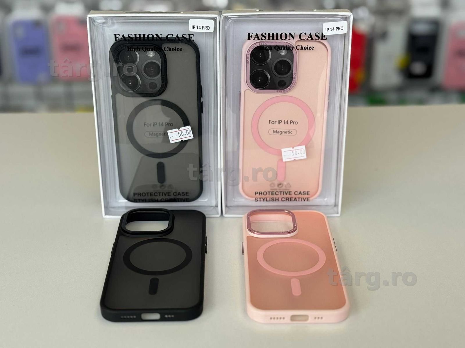 Husa cu MagSafe Fumurie , folie, cablu, incarcator iPhone 14 Pro 2