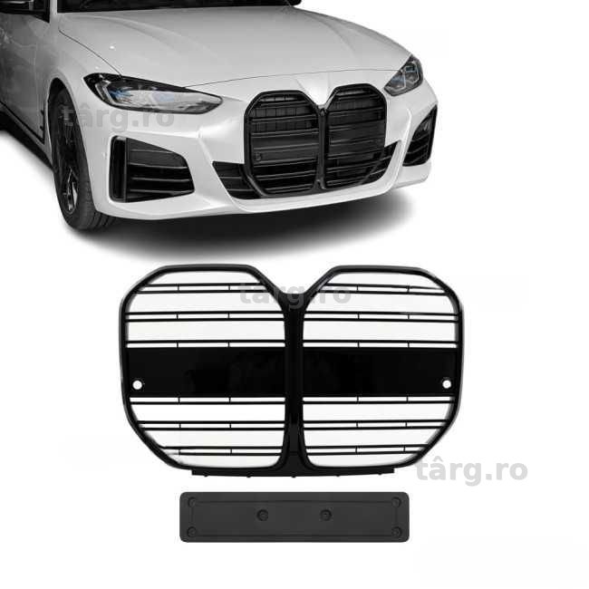 Grila Dubla Grile Nari Duble M Sport BMW G26 Grand Coupe, Negru Lucios