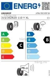 315/35 R20 110YXL UNIGRIP (Gripmax) Anvelope noi protectie janta PROMO 3