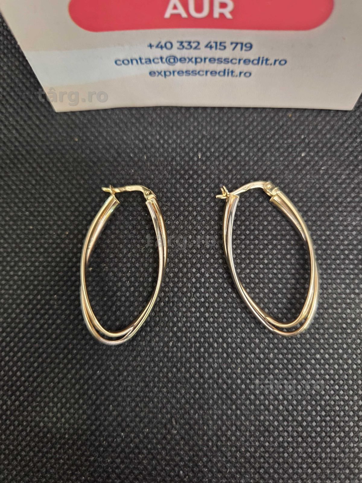 Cercei aur 14K 2.75g (49953.5 Ag11 Piata Nicolina) Garantie 2 ani! 3