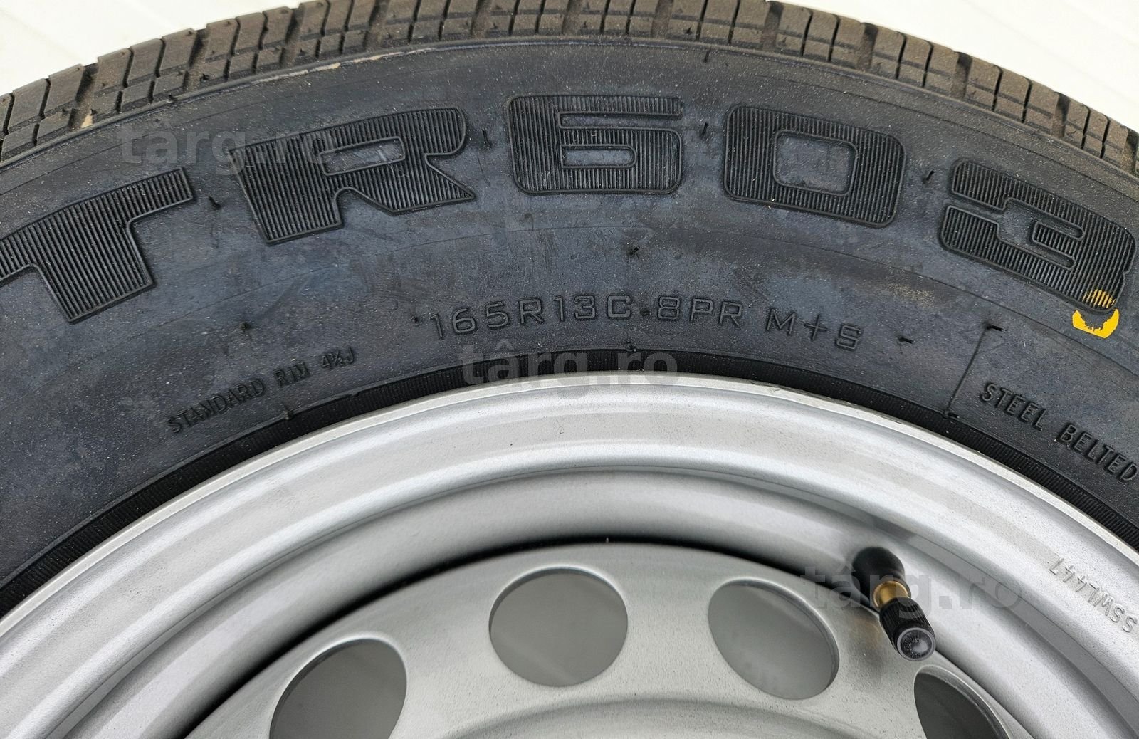 Roata completa remorca 165 R13C Anvelopa SECURITY M+S pe Janta 4.5Jx13 2