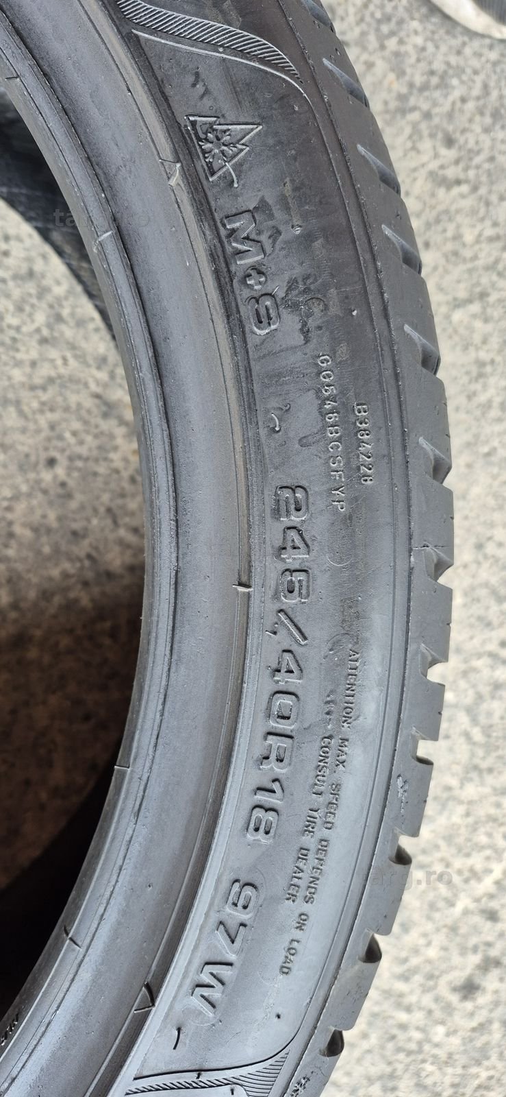 2 anvelope M+S noi Goodyear 245/40/18,dot 2023.Pretul este pe bucata. 5