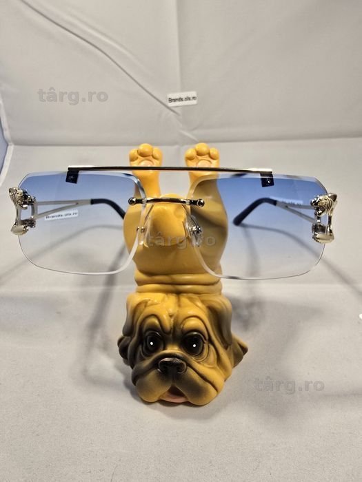 Set Ochelari de soare Cartier, Gold Frame, Blue Lenses, 8809