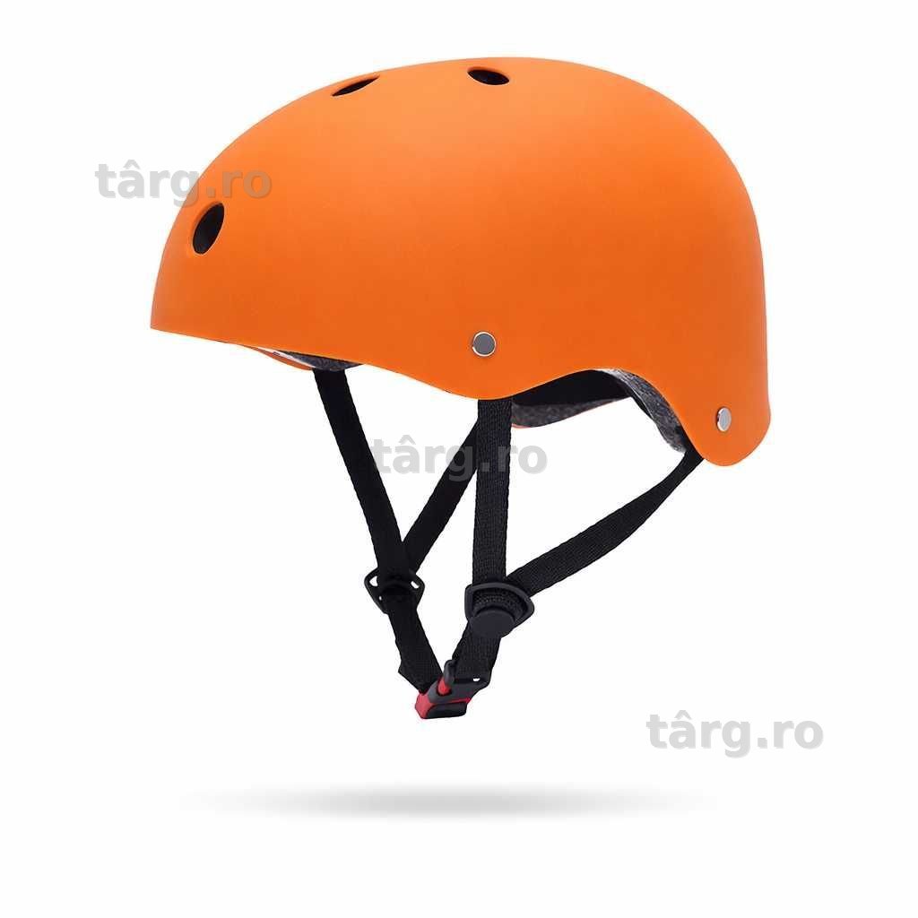 Casca protectie Bicicleta/Trotineta, Ultra Usoara, Marime reglabila, Portocaliu