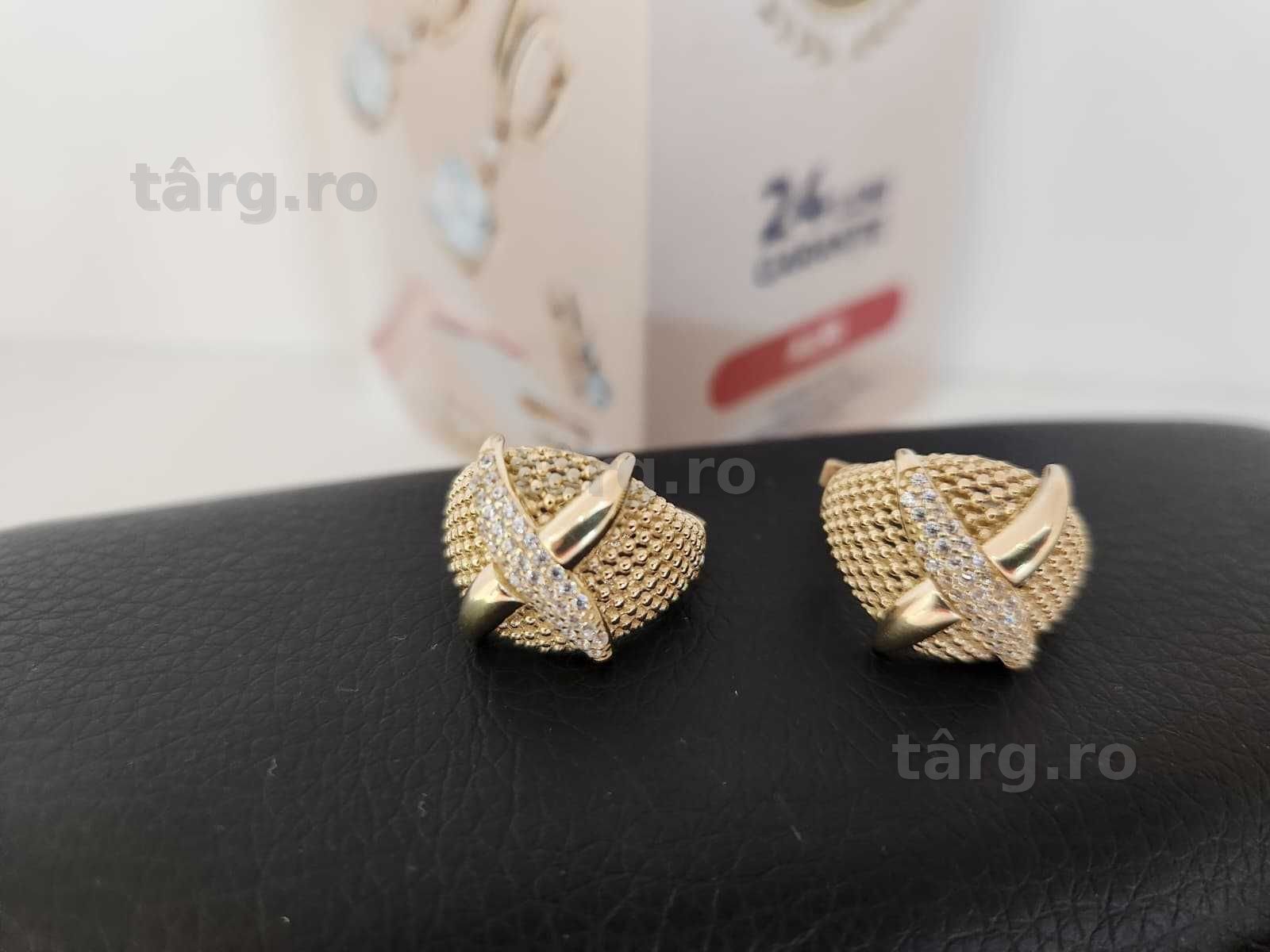 Cercei aur 14k 8.80gr( b68436.3/AG2 Tudor)- Garantie 2 ani! 4