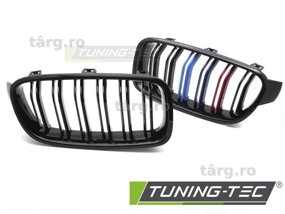 Grile Duble M-Design BMW F30/F31 – Negru Lucios lamele M