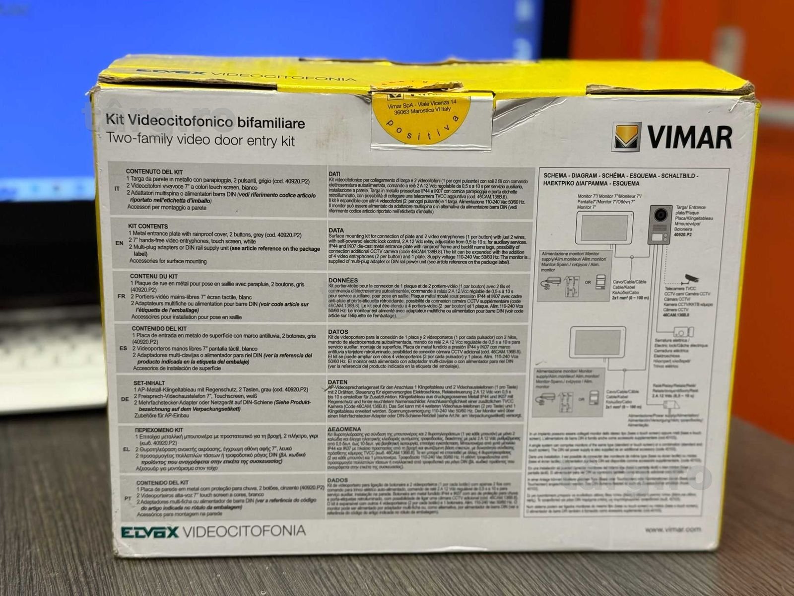 Hope Amanet P4 / VIMAR K0936 VIDEOINTERFON 2 Ecrane 2