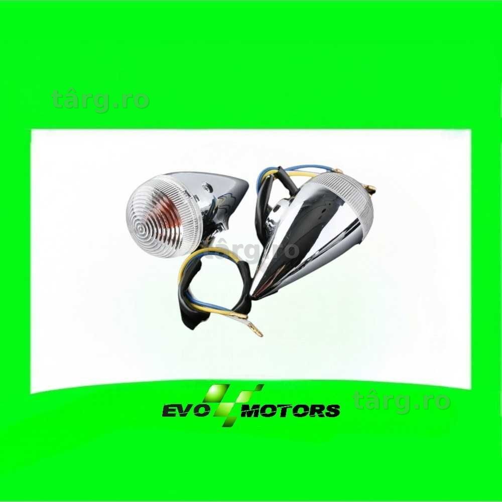 Semnalizari fata crom Yamaha XV1900 2006 2013 cu bec A2010