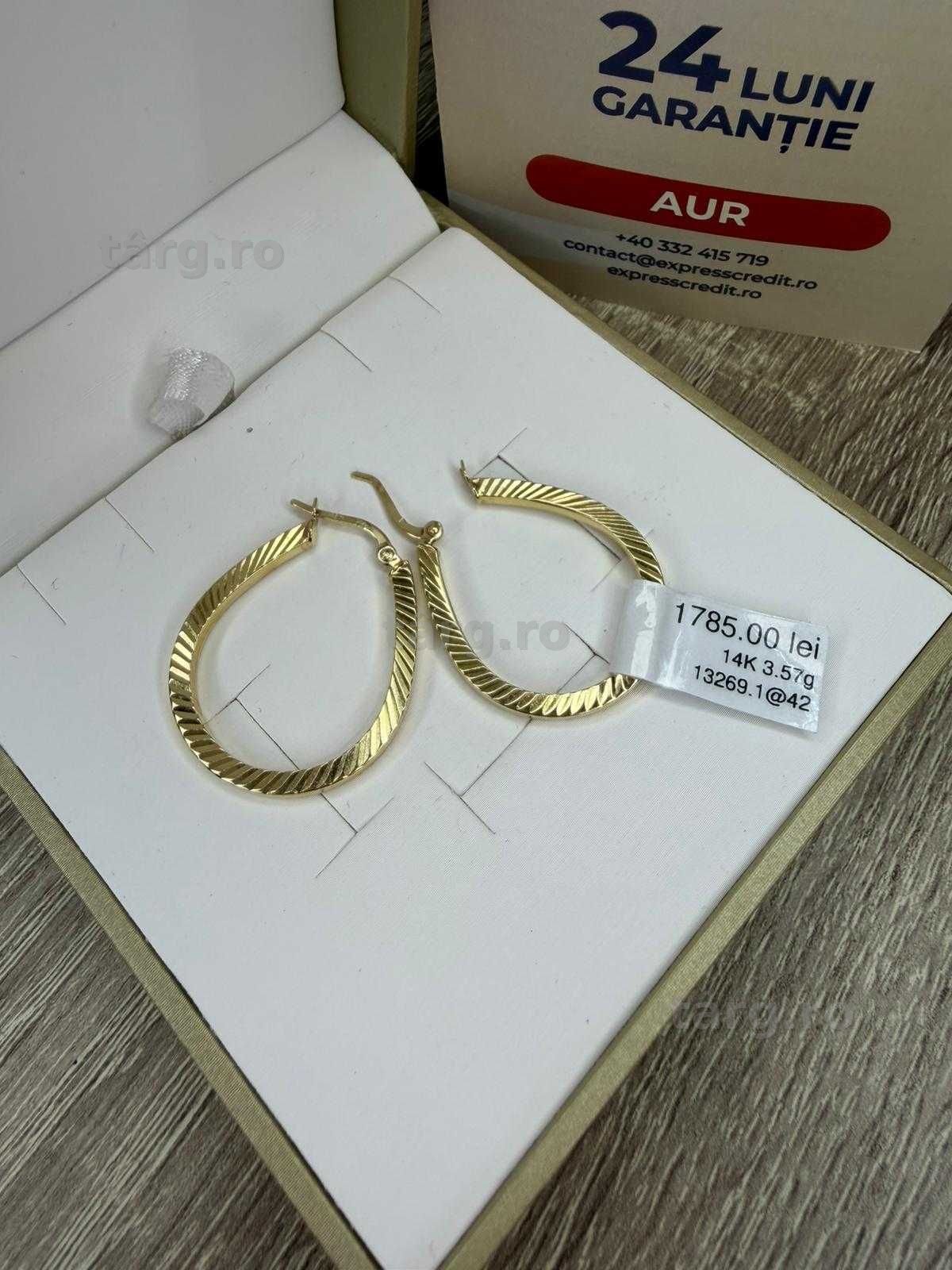 (AG42) Cercei aur 14K 3.57g b13269 - Garantie 2 ani! 2