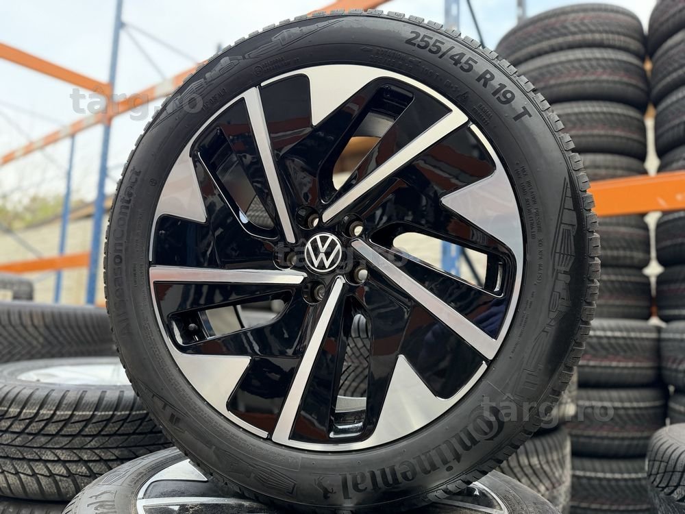 Jante 19 Anvelope Roti Originale VW Tiguan III Anvelope 255/45 R19 100T Allsezon Continental Nou 0km
