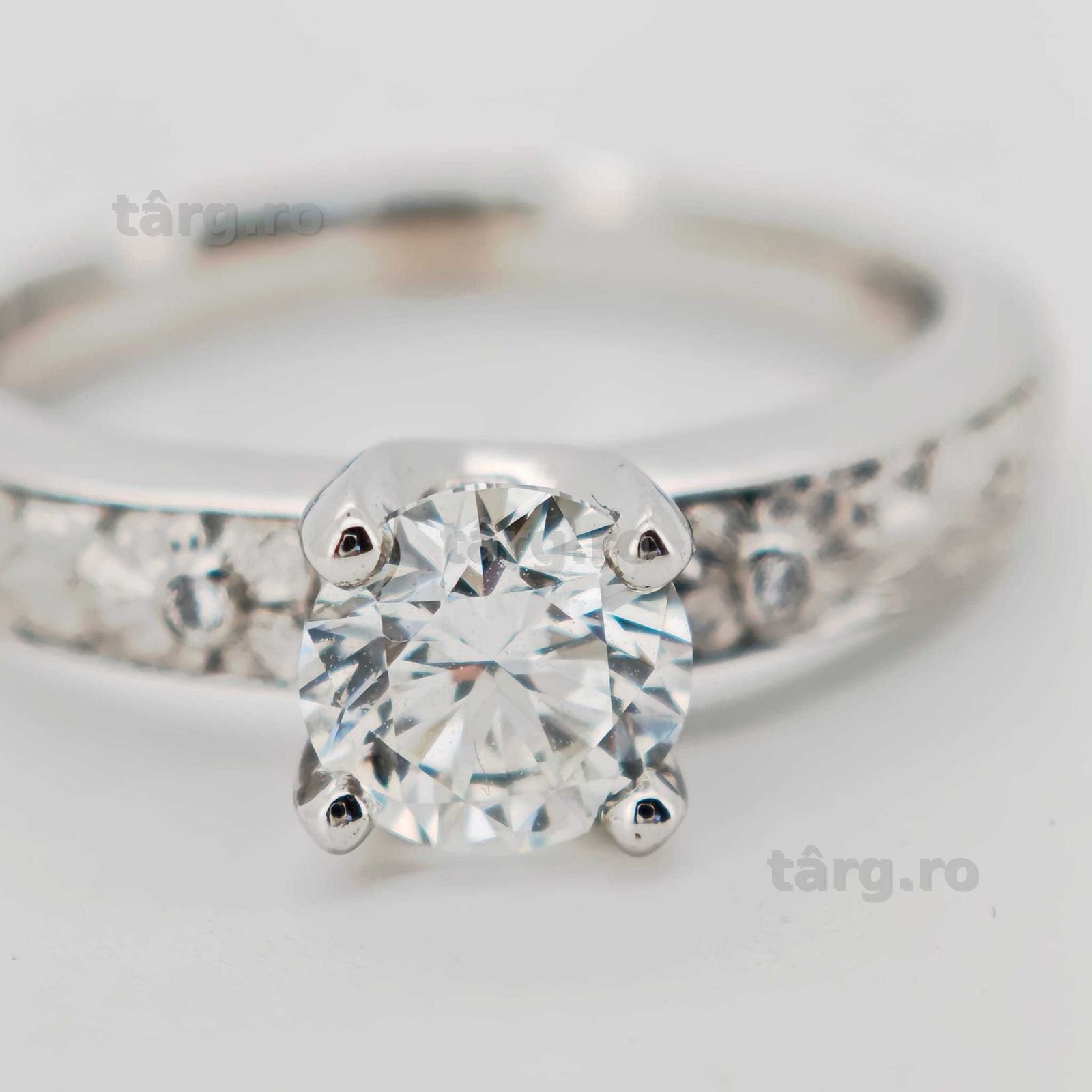 Inel Platina Diamante naturale 1.00ct Certificat GIA